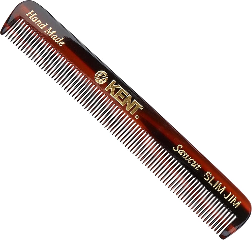 Kent A SLIM JIM Pocket Comb Fine Tooth Styling for Fine Hair & Beards