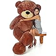 Giant Teddy 7 Foot Life Size Bear Cuddles - The Biggest Teddy Bear! (Mocha Brown)