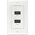 Mediabridge HDMI Wall Plate (2 Port) - [Latest Version - Supports 4K, 3D, ARC]  Includes FREE Low Voltage Metal Mounting Bracket (1-Gang) - 2-Piece Inset Wall Plate for 2 HDMI (Part# WP1-HDMIX2 )