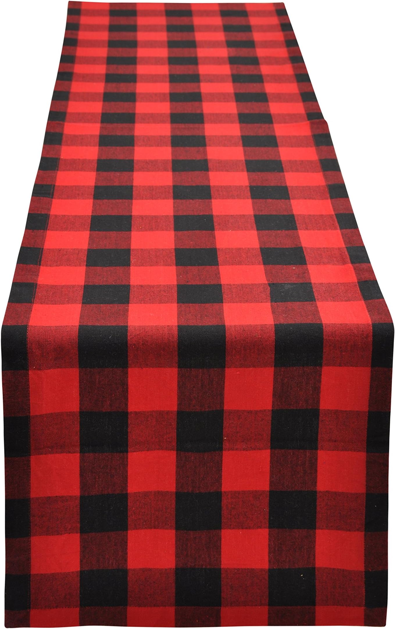 Yourtablecloth Christmas Buffalo Checkered Table Runner Great for Farmhouse or Home14 x 108 Red and Black
