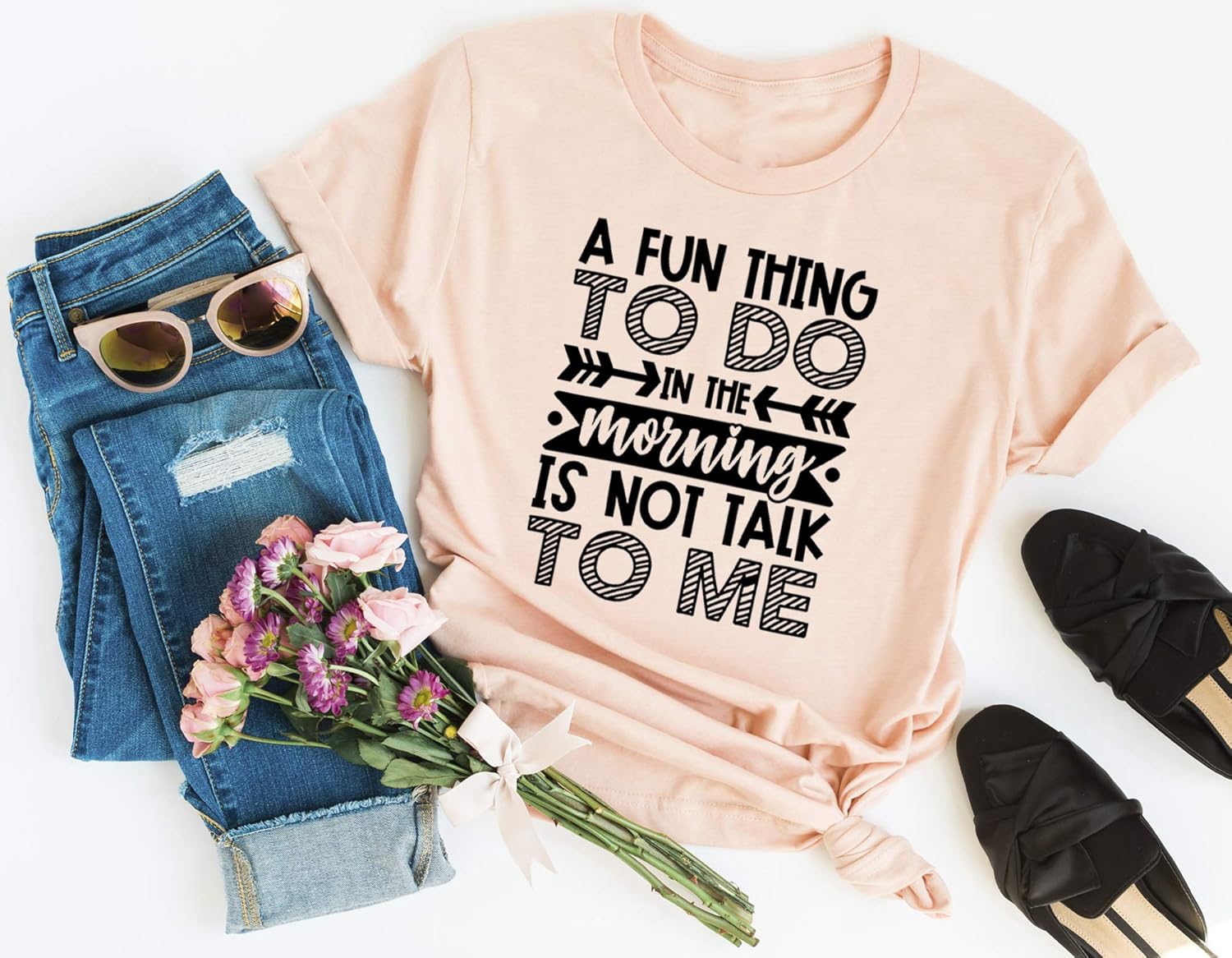 A fun thing to do in the morning is not talk to me, Funny Mom Shirt, Morning Shirt, Sleeping Shirt, Funny Shirt, Not a Morning Person
