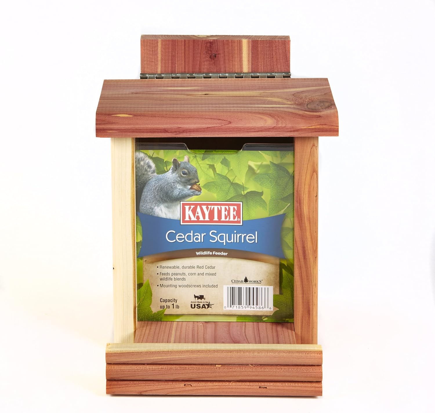 Amazon Com Kaytee Cedar Squirrel Feeder Garden Outdoor