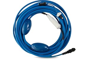 GEARWIZ 60ft Blue Cable Compatible only with Dolphin Pool Robot Nautilus CC Plus (NON WIFI), M200, 9995862, includes 2 Big Floats and Swivel for Tangle-Free Operation