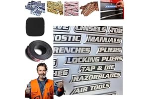 KATATOL Magnetic Toolbox Labels,12/24/36 Pack of Magnetic Tool Box Labels, Durable 3D-Printed Metal Tool Box Drawer Tags, Reusable Tags for Steel Toolboxes, Carts, Drawers (Black, 24PCS)