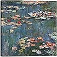 Wieco Art Gallery Wrapped Canvas Print Water Lilies 1916 by Claude Monet Famous Oil Paintings Reproduction Picture Artwork on Canvas Wall Art for living room Home Kitchen Decorations