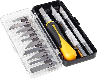Modelcraft PKN3305/S Precision Craft Knife Set 16 Piece Silver