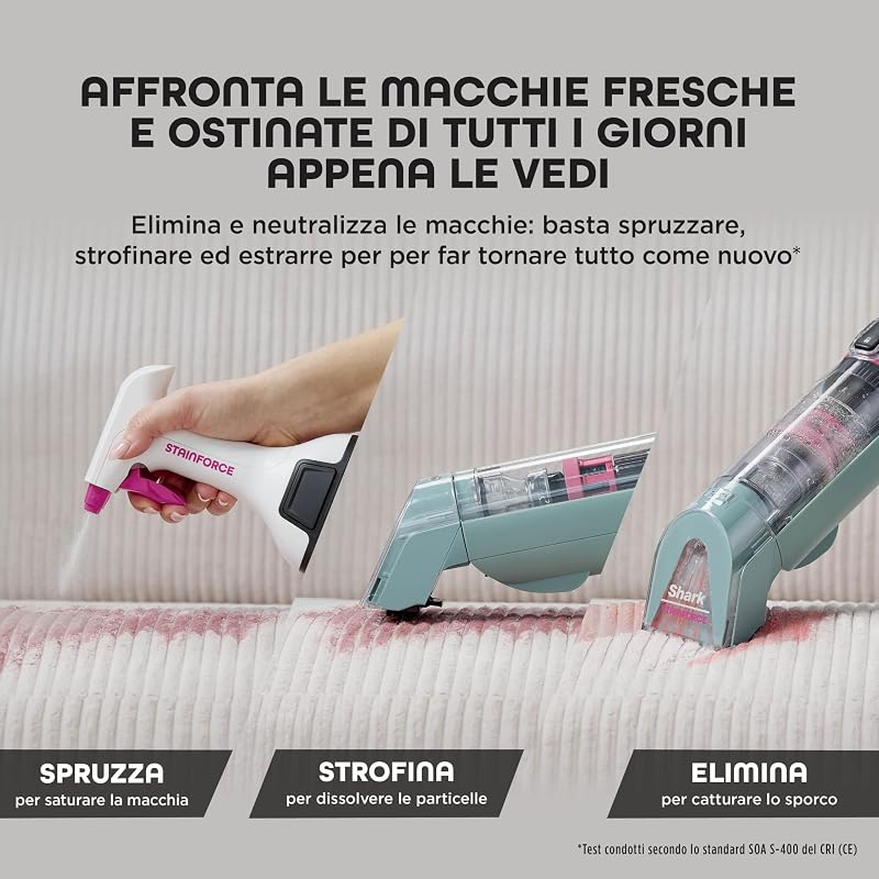 StainForce, Pulitore Elettrico Senza Filo, Leggero, HX100EUCP