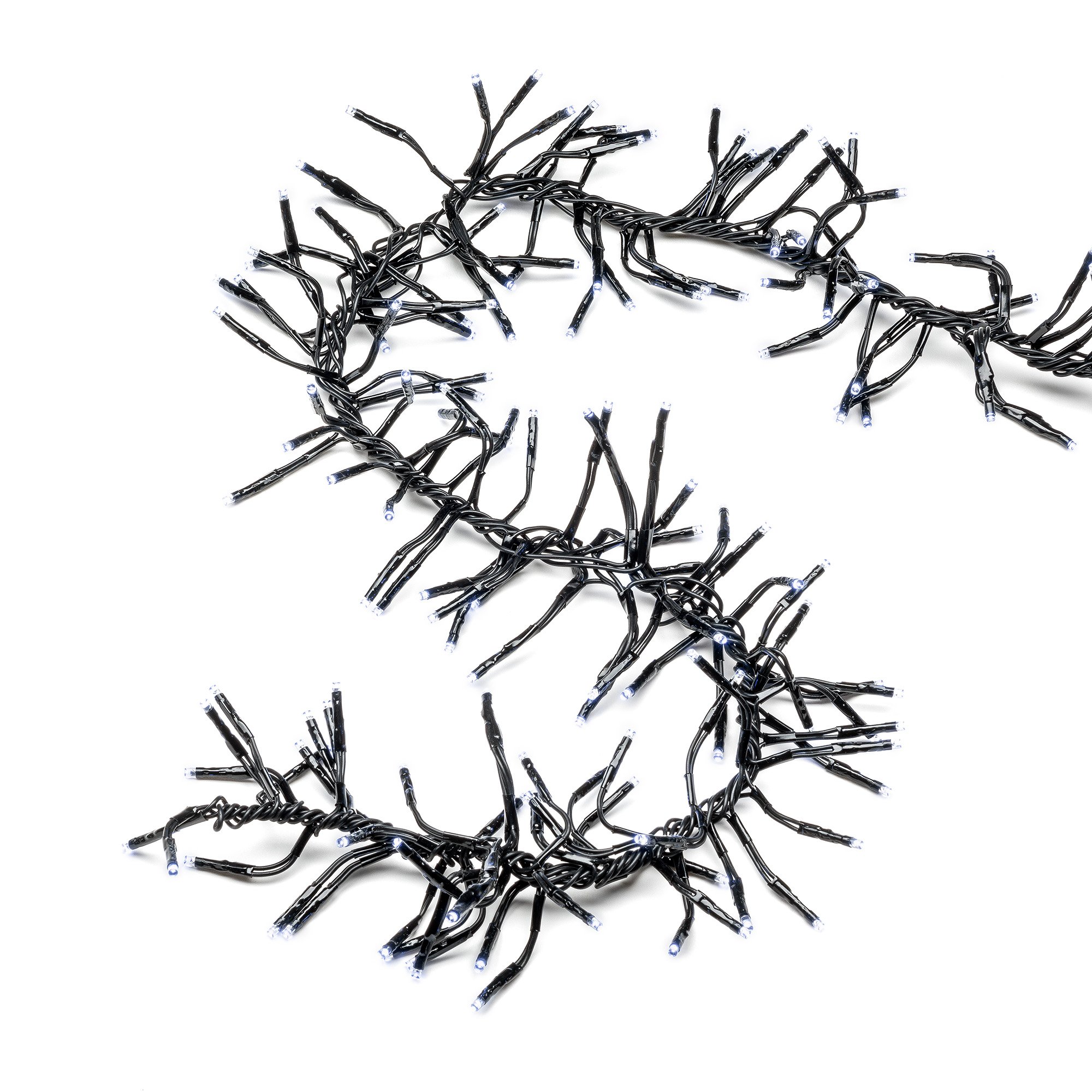 Konstsmide Christmas Lights LED Cluster Christmas Lights/Outdoor or Indoor (IP44)/24V Transforme /8 Functions, with Memory Control Unit/760 Ice White Diodes/Black Cable String Lights