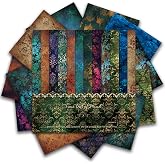 24 Sheets Vintage Scrapbooking Paper, 12x12 Inch Single-Sided Pattern Decorative Background Cardstock Paper for DIY Art Card Making Scrapbook Photo Album Decor