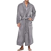 Alexander Del Rossa Long Mens Robe, Full Length Big and Tall Bathrobe for Men, Mens Bath Robes