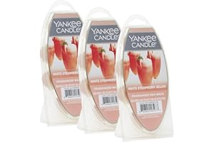 Yankee Candle White Strawberry Bellini Wax Melts, 3 Packs of 6 (18 Total)