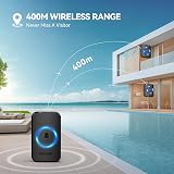 TECKNET Wireless Doorbell IP65 Waterproof 400m Range 60 Chimes 120dB view 2
