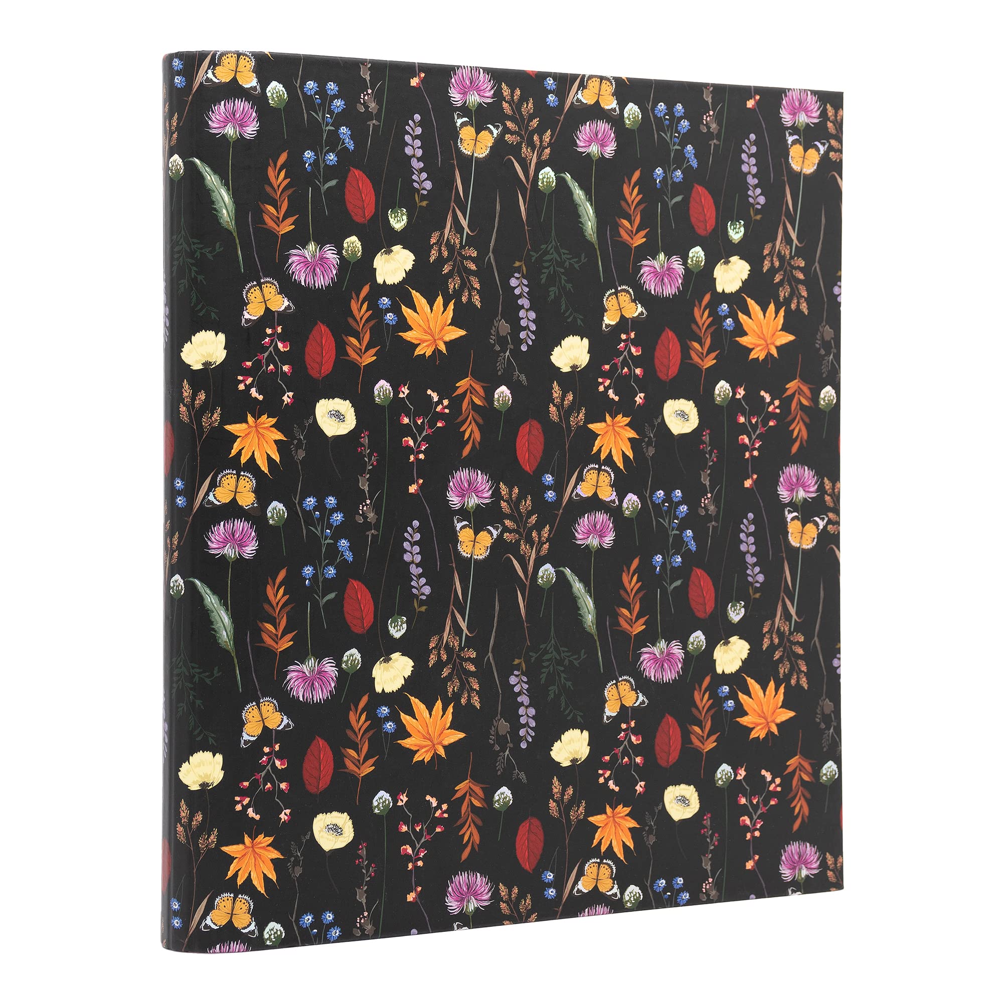 Pukka Pad, Bloom A4 Preloaded Rollbound Ringbinder – Includes Personal Details and Planner Pages – Comes Preloaded with 5-Part Dividers – Standard D-Ring Mechanism - Black