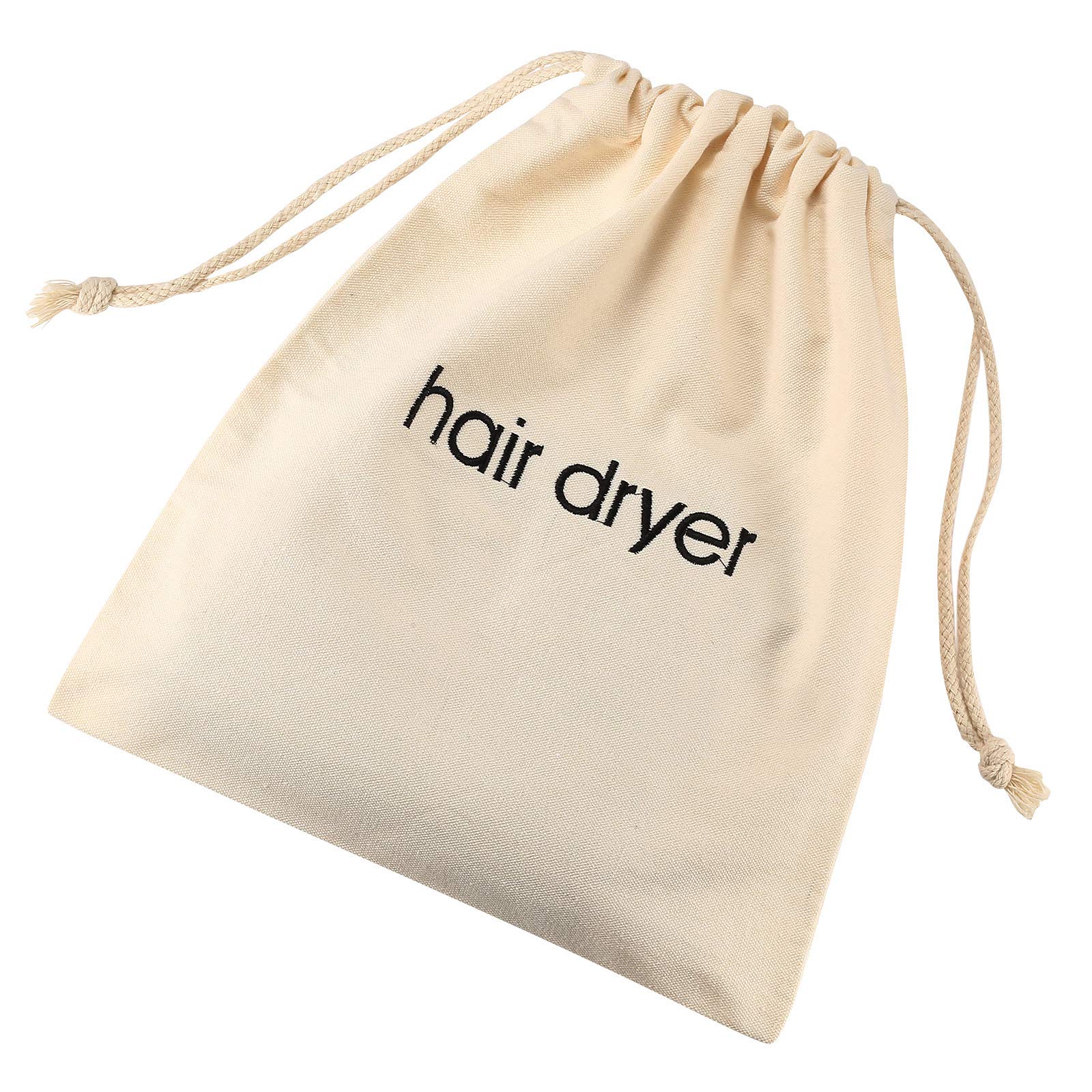 ERKXD Hair Dryer Bags Drawstring Bag Container Hairdryer Bag for Travel Bathroom 30 x 34cm (White)