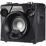 Amazon Basics Party Speaker - Wireless PA Speaker with Lights, Radio, Bass Boost, Mic Input and USB Charging