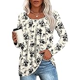 Anymeet Womens Winter Spring Tops 2026 Casual Shirts Pleated Blouse for Leggings M-3XL