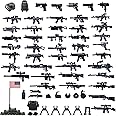 VICVIK Weapons Pack Military Toy Accessories, U.S. Second Edition Weapons Include 50+ Pieces for Army Equipment Gear Sets Pieces, Compatible with Mini Figure of Major Brand