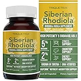 Max Strength Siberian Rhodiola®: Rhodiola Rosea 5% Rosavins, 2% Salidroside & BioPerine® for Enhanced Absorption – Helps Support Stress, Energy & Focus* – Grown in Siberia, DNA Verified (60 Capsules)