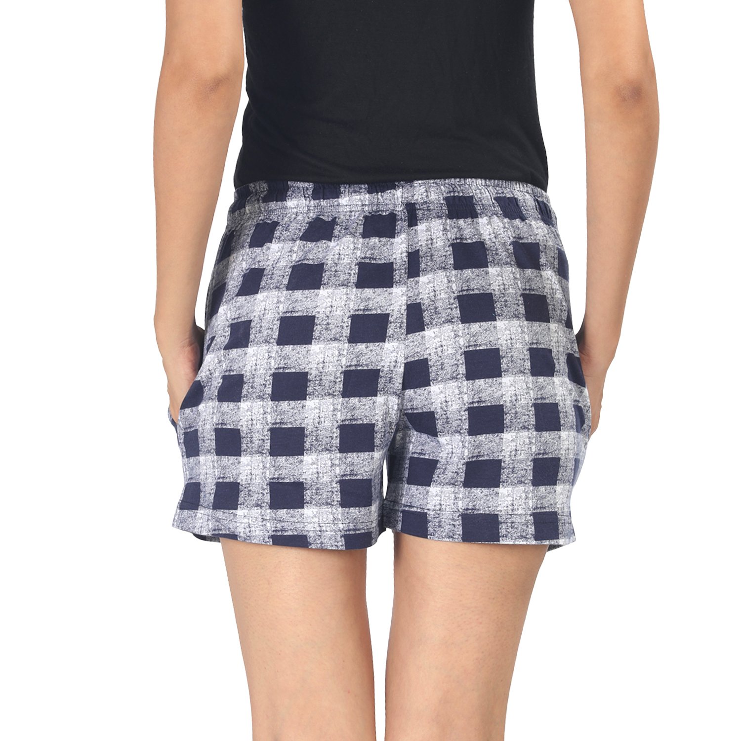 nite flite blue n white checks shorts