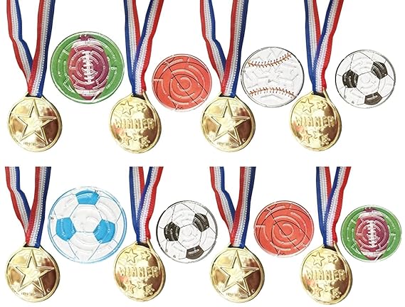 KSS 8x Medaillen und 8x Fußball-Geduldspiel Mitgebsel Mitbringsel Kindergeburtstag