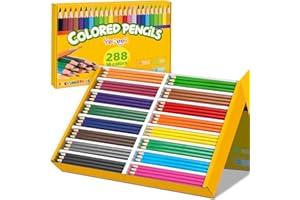 YEGEER 288 Count Colored Pencils Bulk, 16 Assorted Colors, Pre-sharpened Coloring Pencils Set for Kids and Adult, Teachers Essential Classroom Prizes, Back to School Supplies