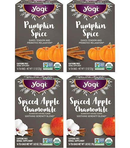 Amazon.com : Yogi Spiced Apple Chamomile Tea, 16 Tea Bags (4 Pack