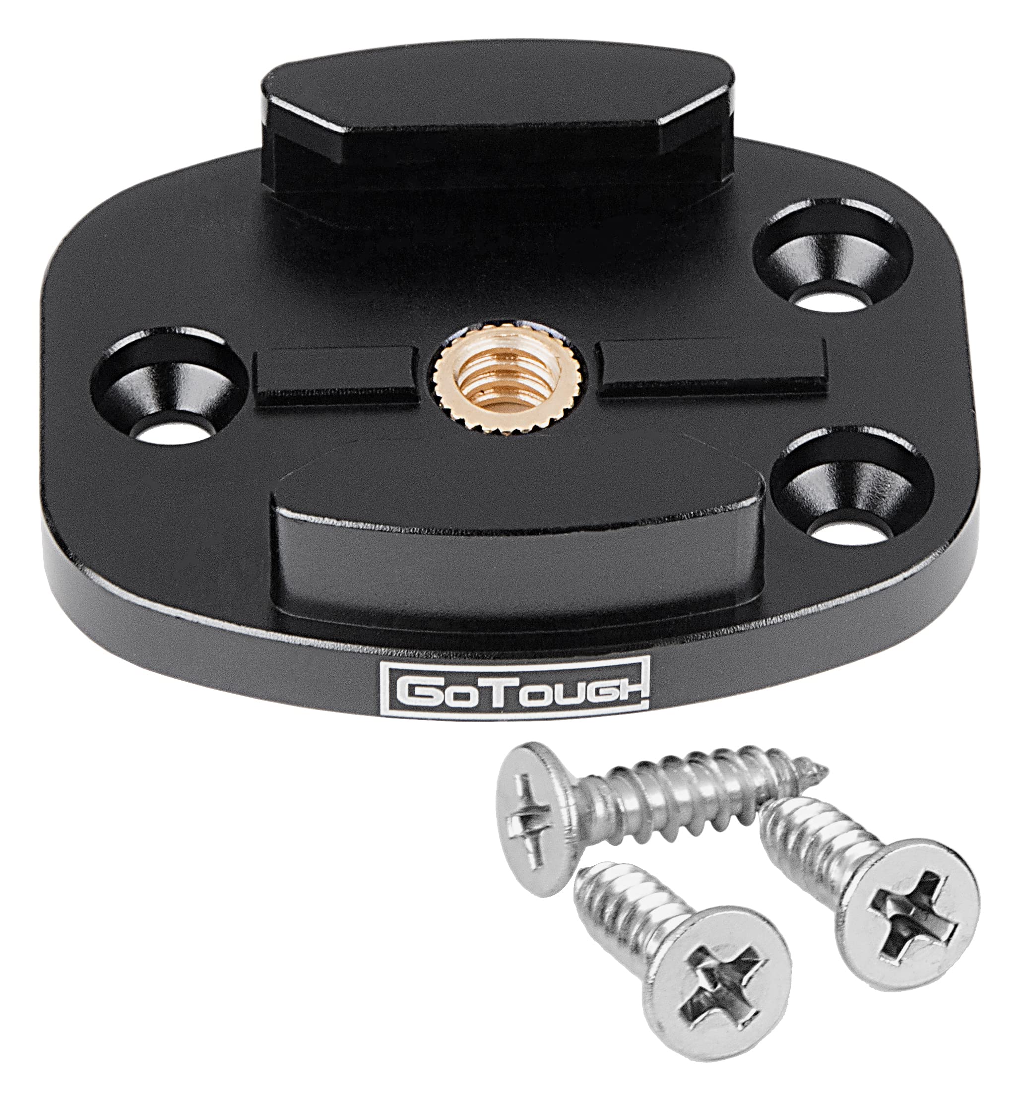 Fotodiox Pro GoTough QR Mount w/Screw Holes - Black Aluminum GoTough Tripod Mount w/Screw Holes for GoPro HD Hero, Hero2 and Hero3 Cameras with Quick-Release Clips (Quick Release Buckle System)