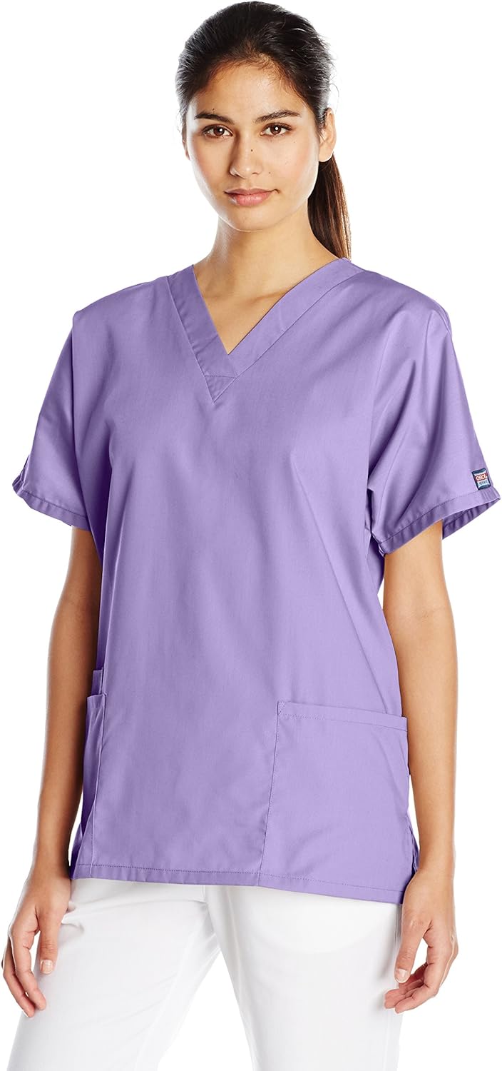 CHEROKEE Women's V Neck Scrubs Shirt: Clothing