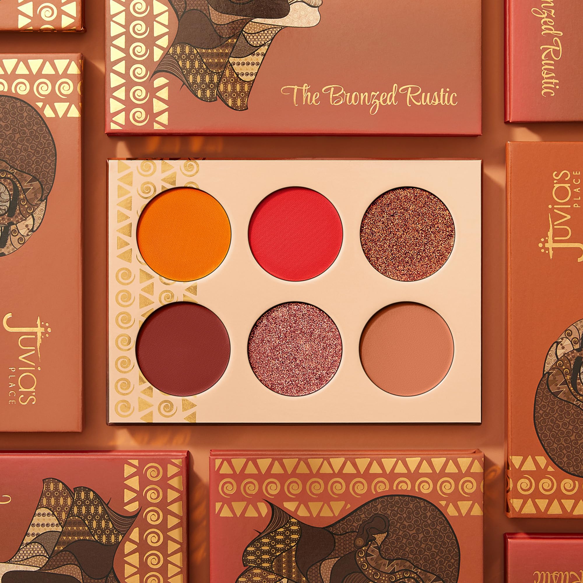 Juvia's Place Palette The Bronzed Rustic - Shades of 6, Professional Eye Makeup, Pigmented Palette, Makeup Palette for Eye Color & Shine
