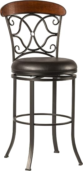 Amazon Com Hillsdale Furniture Dundee Swivel Bar Stool Dark Coffee Furniture Decor