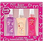 Body Fantasies Body Spray Holiday Gift Set for Her - 3 Piece Lovely Scents Sampler, Perfect for Stocking Stuffers