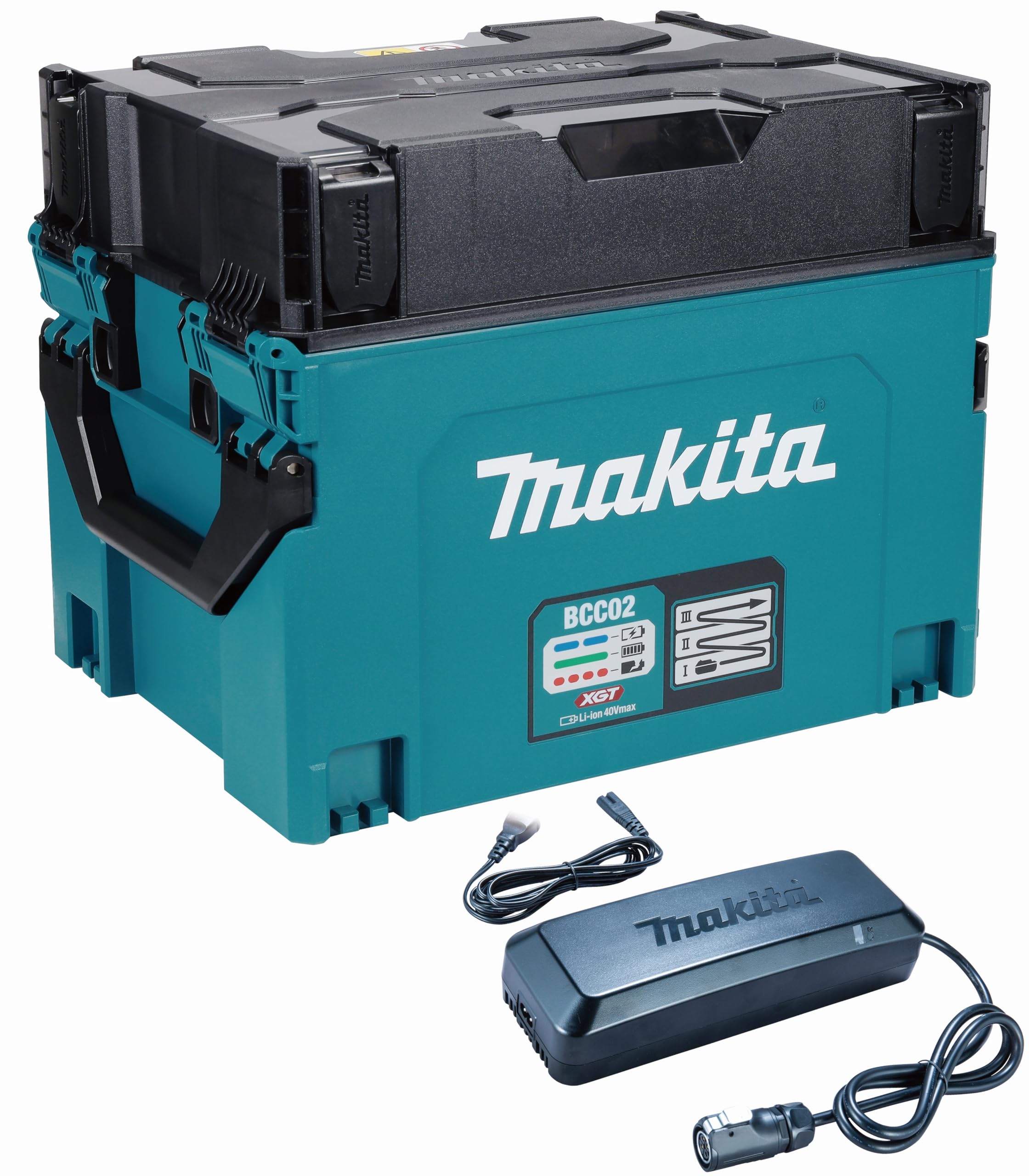 Makita Akku-Ladekoffer BCC02, 40V max., 12 Steckplätze, XGT-Kompatibel 1914U0-3
