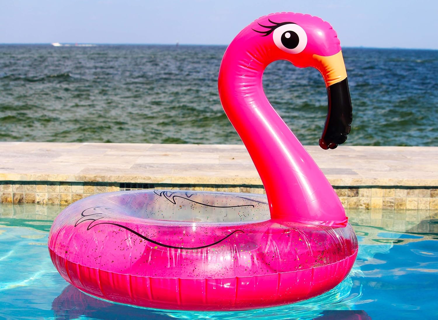 Black Friday Large Flamingo Pool Floats For Kids Glitter ...