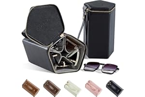 cloudever Sunglasses Travel Case Organizer Hangable for Men Women, Eyeglasses Foldable Storage Organizer