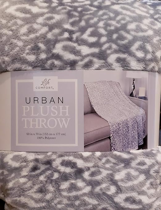 Amazon Com Life Comfort Urban Plush Throw Light Grey Home Kitchen