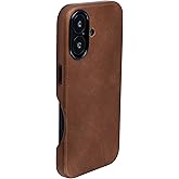 Dockem Genuine Leather Case V2 for iPhone 16 with Full Camera Control Cutout, Compatible with MagSafe (MSGL, Brown)