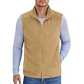 COOFANDY Men's Lightweight Fleece Vest Sleeveless Zip Up Warm Jacket Casual Outerwear Vests With Pockets