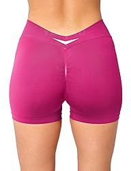 YEOREO Workout Scrunch Shorts Women V Back Gym Butt
