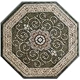 Masada Rugs, Traditional Octagon Area Rug Design 404 Green (7 Feet 3 Inch x 7 Feet 3 Inch) Octagon