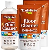 Truly Free Floor Cleaner Kit - Plant-Based Mopping Solution (16oz Reusable Empty Bottle + Two Pouches, 3oz ea.) - DIY All-Surface Cleaner for Hardwood, Tile, Wood & Concrete