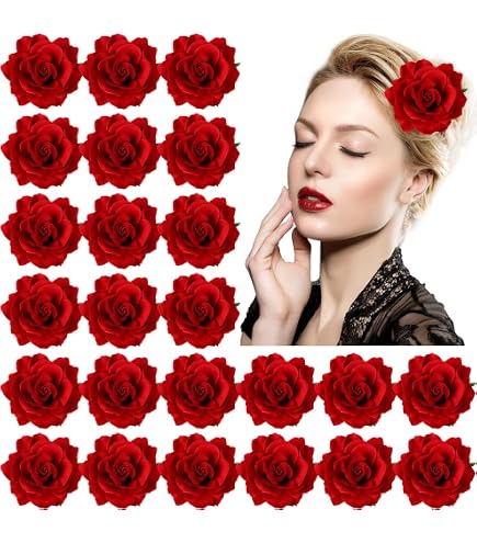 Amazon.com : Dizila 12 Pack Flamenco Dancer Mexican Red Rose  display picture 2