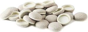 Furniture Pads Adhesive Flet Chair Leg Floor Protector Furniture Leg Tips Self-Stick – Best Wood Floor Protectors Protect Your Hardwood & Laminate Flooring from Scratches 1"Round (24 Pack)
