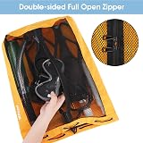 WANDF Swim Bag Mesh Drawstring Backpack Orange Beach Gym Gear view 2