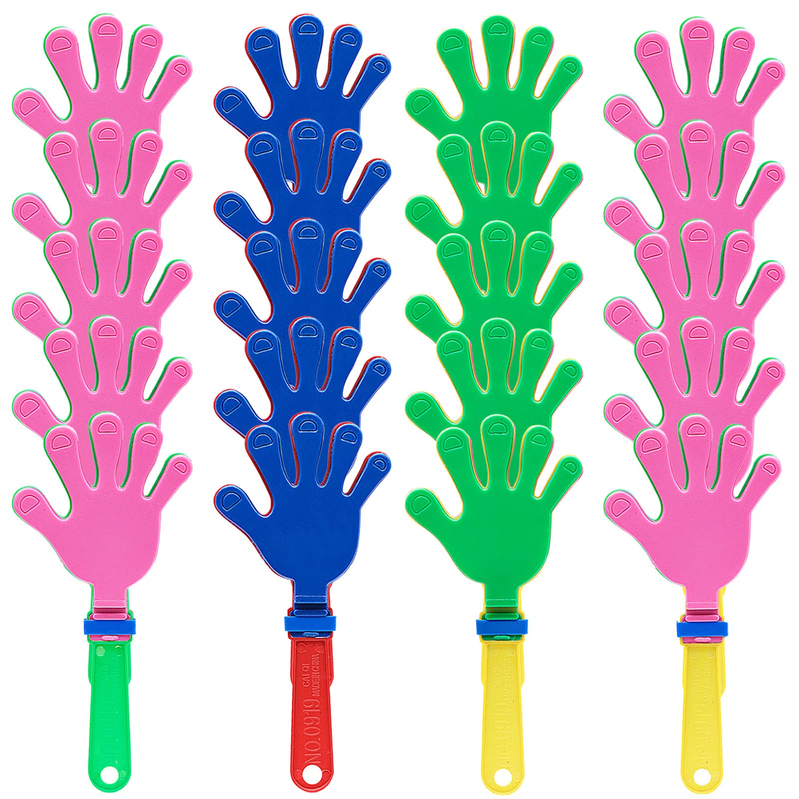 FORYNXHWIN 20 Pcs Hand Clappers - 19CM Colorful Plastic Noise Makers for Cheering, Sporting Events, Adult Parties, Corporate Promotional Events, and Team Spirit (Mixed Colors)