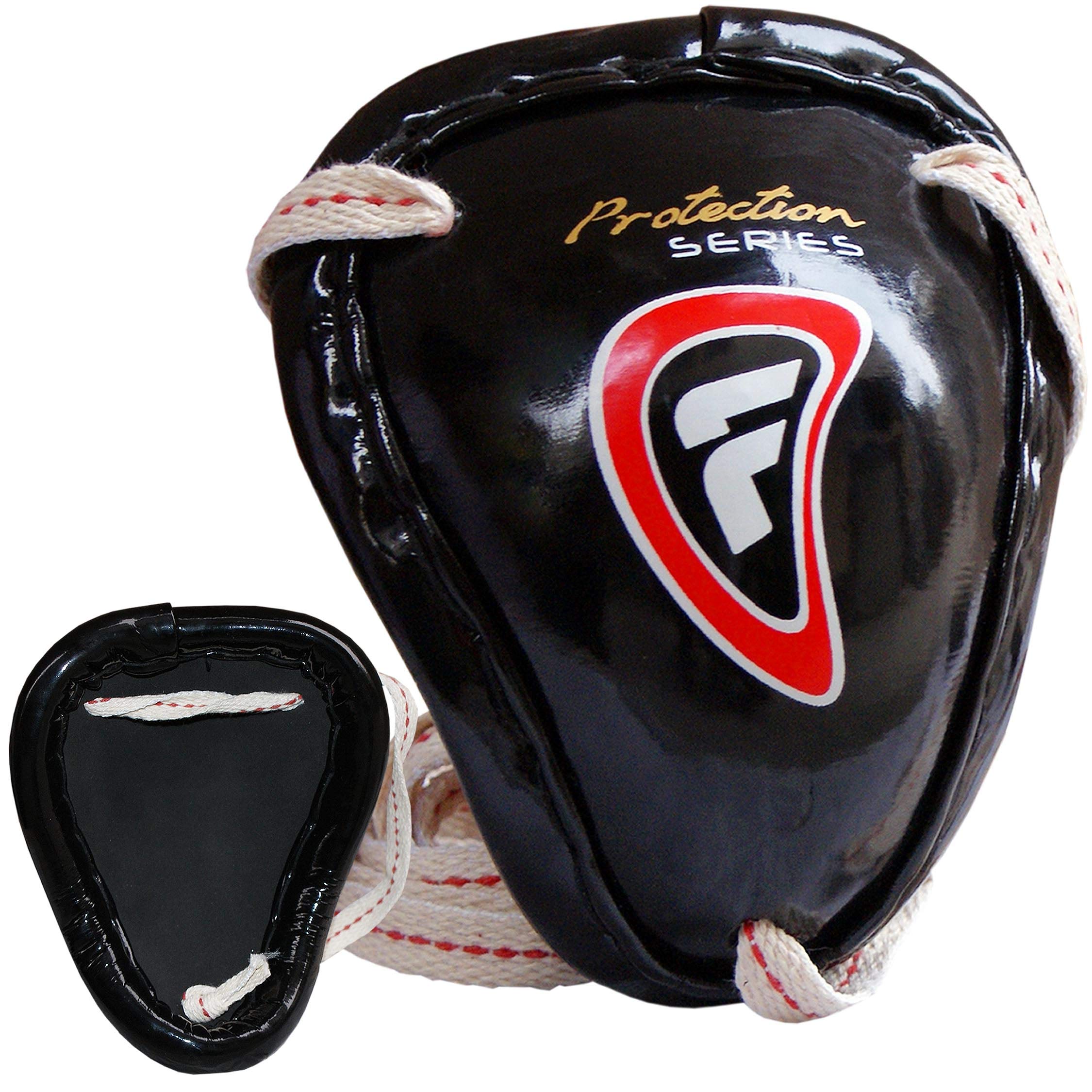 Farabi Sports Metal Groin Guard Protector for Boxing Training MMA Muay Thai & Martial Arts (Black)