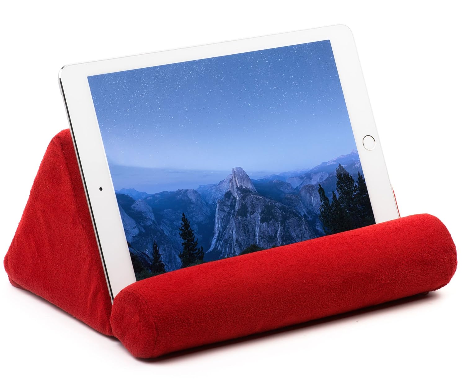 Red Tablet Pillow For Galaxy And IPad, Plush Microfiber Mini Tablet