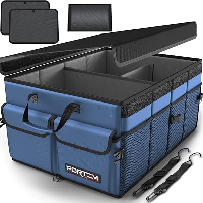 FORTEM Car Boot Organiser 50L Collapsible SUV Trunk Storage 600D Oxford