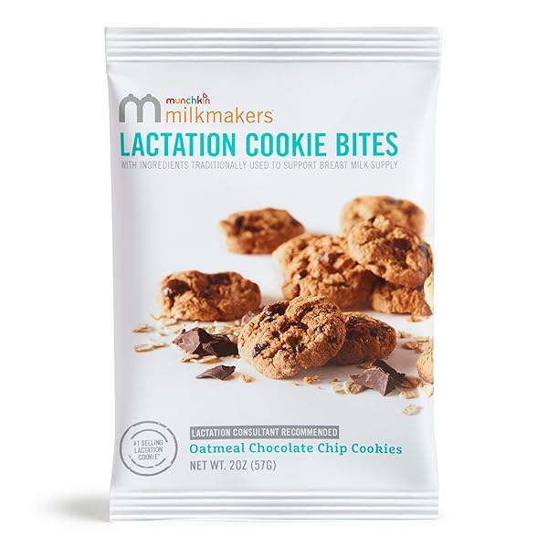 MUNCHKIN MILKMAKERS LACTATION COOKIE BITES, OATMEAL CHOCOLATE CHIP, 10 CT