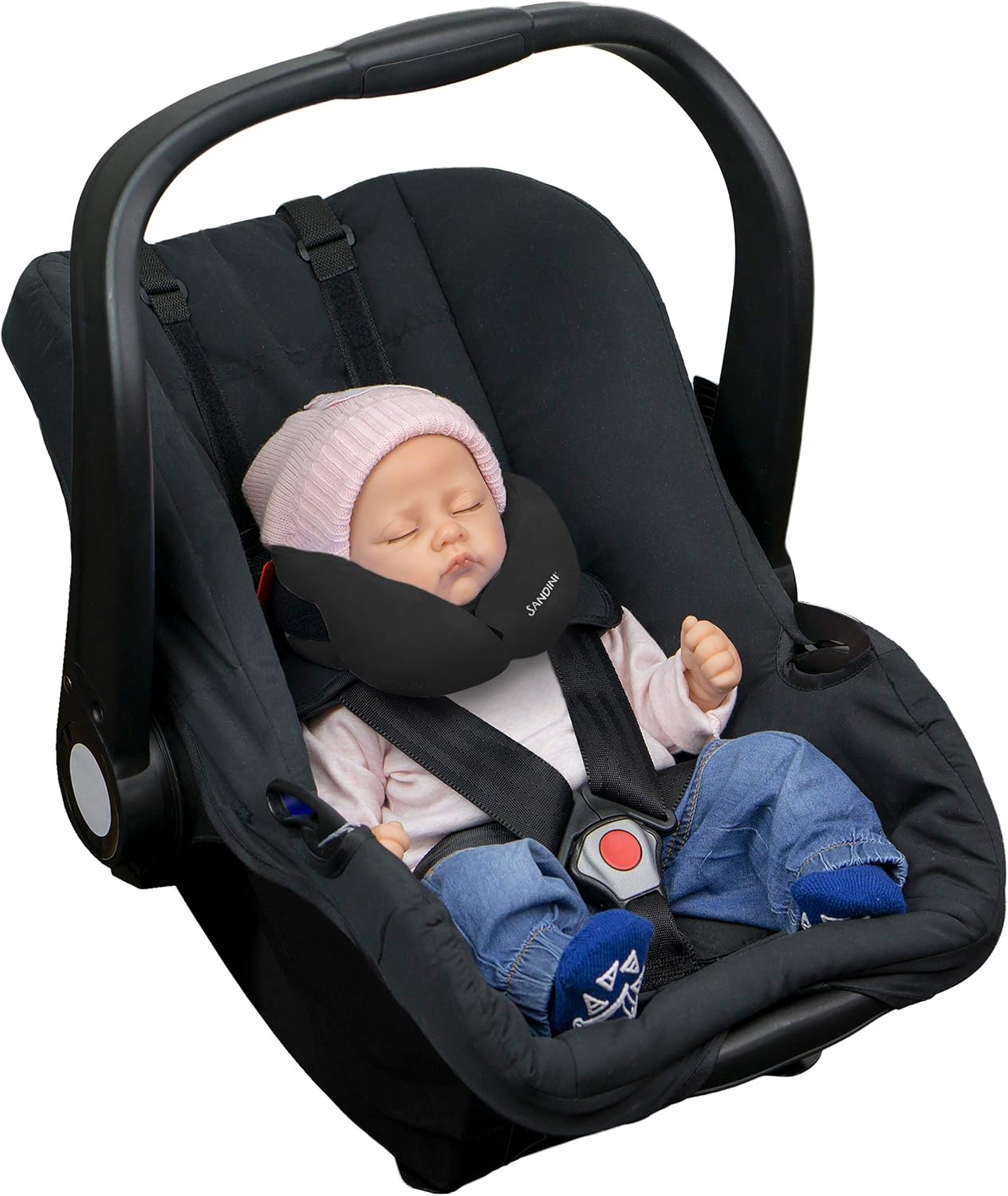 Evite Le Basculement De La Tete Dans Le Sommeil Sandini Sleepfix Baby Coussin De Nuque Avec Fonction Support Pour Siege Auto Velo Voyage Appuie Tete Reducteur De Siege Cale Tetes Bebe Et Puericulture