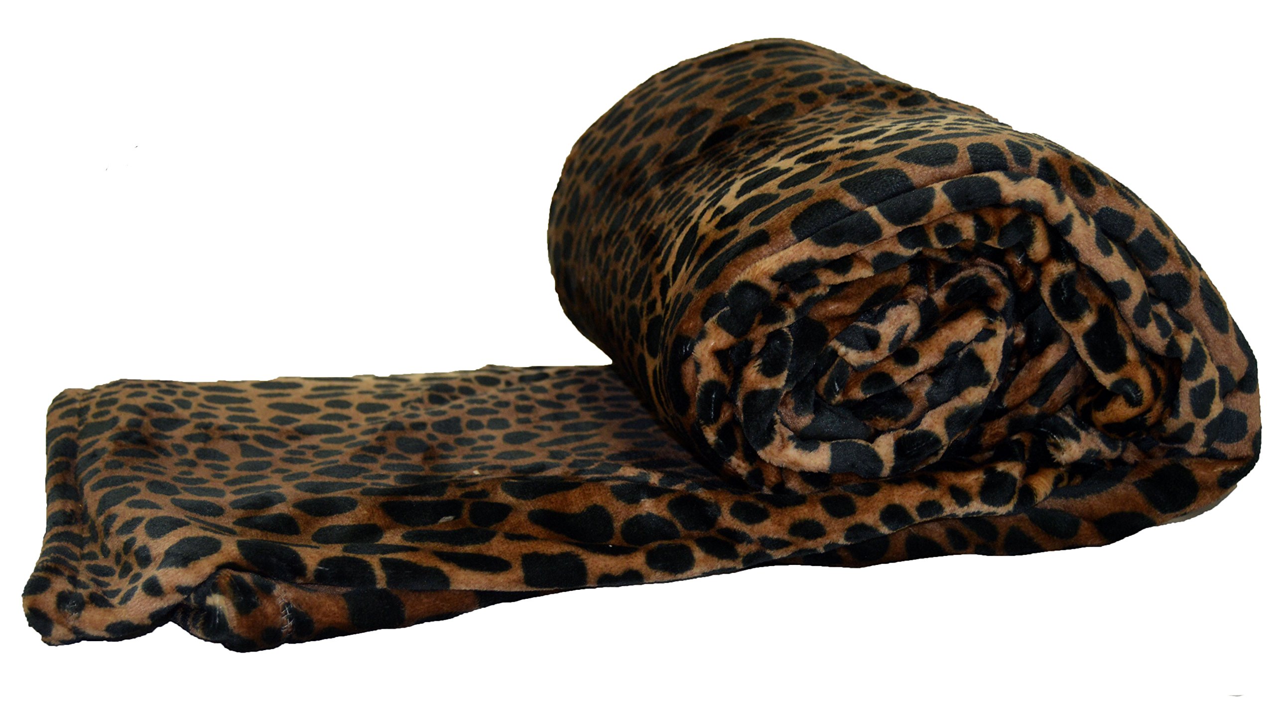 Fancy Collection Queen Animal Print Fleece Super Soft Blanket Animal Print Throw Blanket (Queen, Leopard Brown)